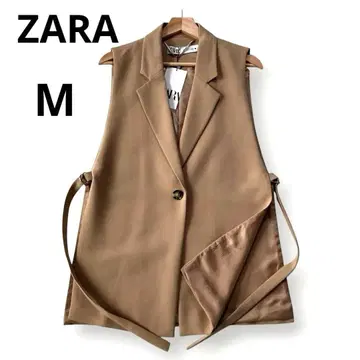 새상품 ZARA/자라 베스트 사이드슬릿 베이지 M 사이즈 자켓