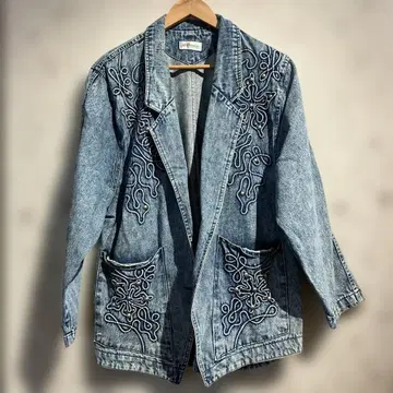 80s-90s monaiza 데님 테일러드 자켓 빈티지
