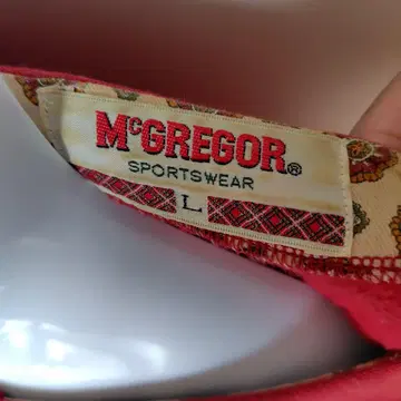 McGregor 레드 긴팔 셔츠 L 사이즈