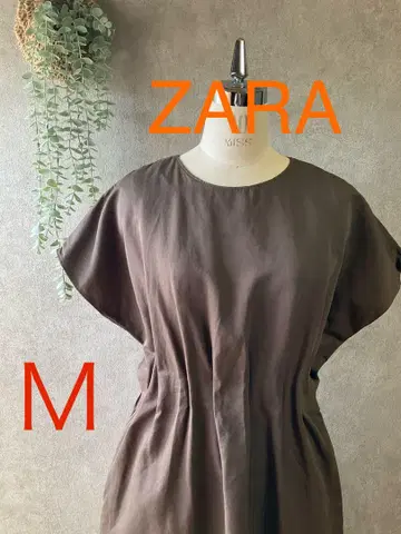 ZARA 브라운 반팔 롱 원피스 M