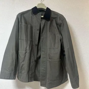 카키 코튼 밀리터리 자켓
