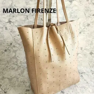 MARLON FIRENZE 마를론 피렌체 스터드 베이지 가죽 토트