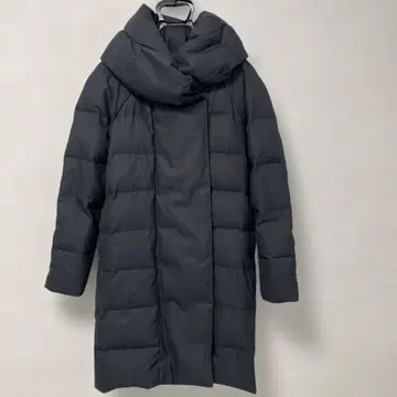 플라스테 빅 숄카라 다운 코트 차콜 그레이 다크 그레이