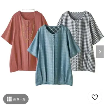 더블 거즈 M 체크+블루 세트