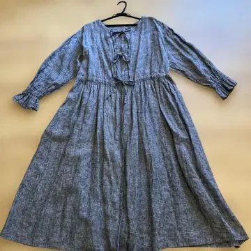 새상품 kazumi x sm2 앞뒤 착용 린넨 원피스