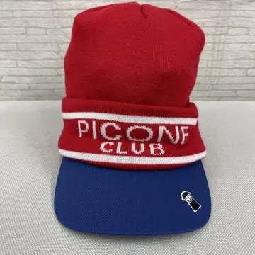 PICONE CLUB 니트 모자 빨간색/파랑 앞챙 부착