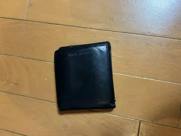 가죽제 접이식 지갑 블랙