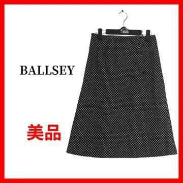 BALLSEY 보르지 스커트 도트 체크 울 B1044