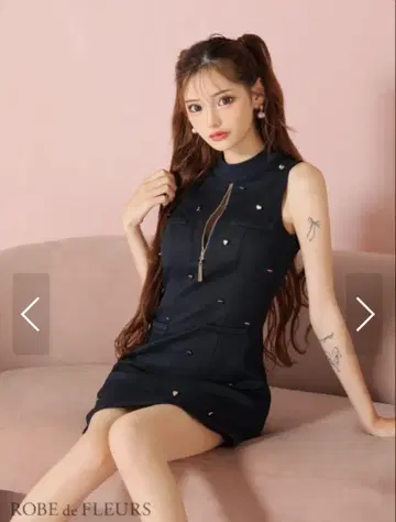 ROBE de FLEURS 네이비 타이트 드레스 XS