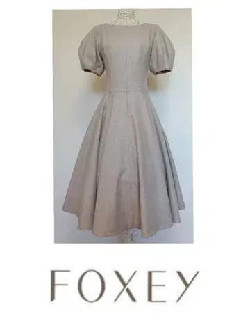 FOXEY 폭시 울 퍼프 슬리브 롱 원피스 38