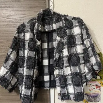 JEANASIS 노카라 체크 자켓