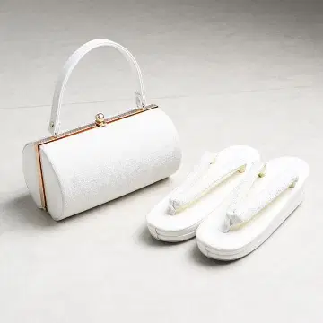 [ 새상품 ] 후리소데용 조리 백 세트 매트 화이트 24cm