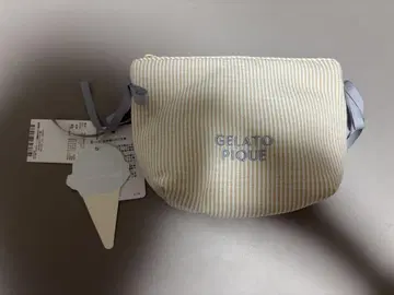 젤라또피케 스트라이프 리본 파우치