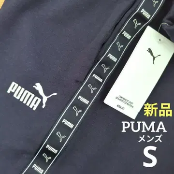 새상품 PUMA 남성용 S 팬츠 네이비 맨투맨 사이드 로고 테이프