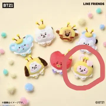 BT21 패밀리마트 honey bee 인형 배지 COOKY