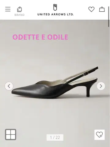 ODETTE E ODILE 웨이브 라인 백 벨트 펌프스
