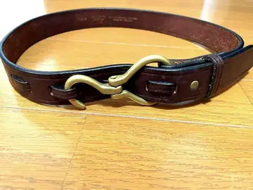 TORY LEATHER 잉글리시 브라이들 가죽 벨트 다크 브라운