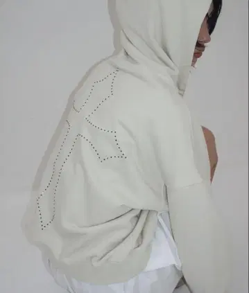 PLACESTUDIO 스터드 후드티 화이트