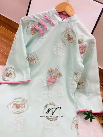 L 사이즈 블루 코이 아오자이