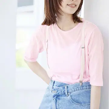 SLOBE IENA 슬로브 이에나 시어 천축 오부 소매 T셔츠