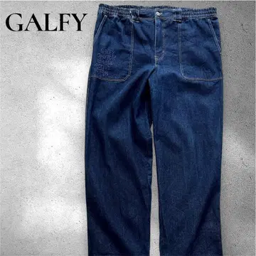 갈피 GALFY 와이드 데님 와이드 실루엣 드로 코드
