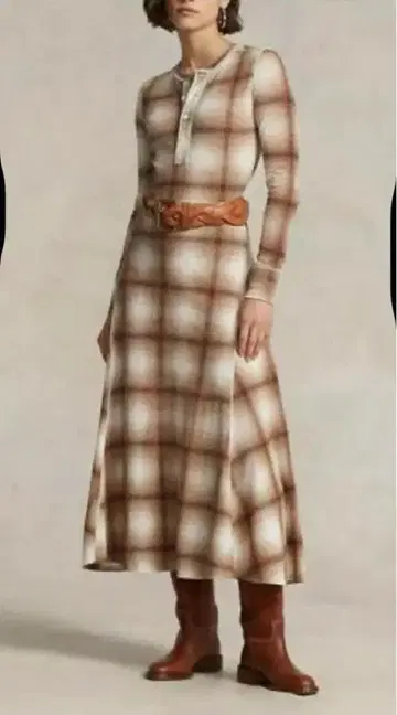 폴로 랄프로렌 체크 원피스