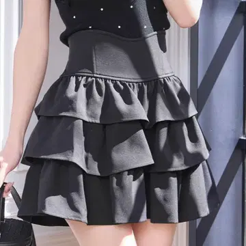 미셸 마카롱 프릴 슬림 레그 스커트 XS