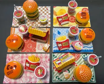 헬로키티 마을의 햄버거 가게 가챠가챠 미니어처