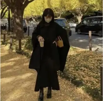 A+tokyo 울 판초 케이프 코트