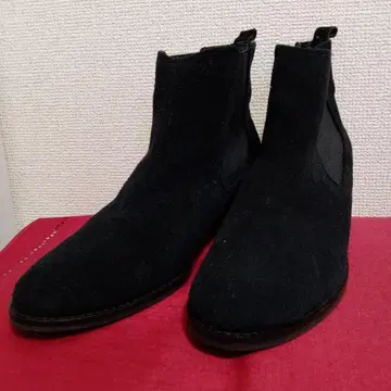 블랙 스웨이드 사이드 고어 숏부츠
