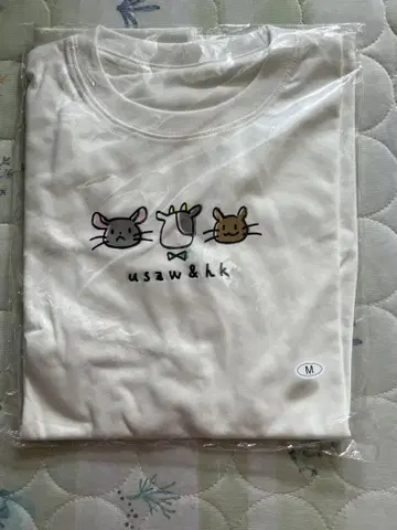 우시자와 손그림 디자인T셔츠 화이트 M사이즈