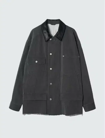 yoke COTTON CUT-OFF COVERALL JACKET 블랙