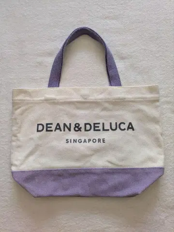 DEAN & DELUCA 토트백 싱가포르 한정판 아이보리/퍼플