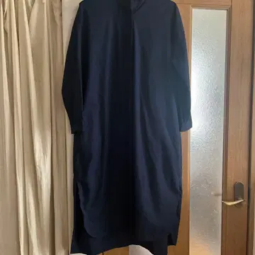 이치 셔츠 원피스 네이비
