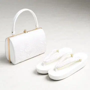 [새상품] 포멀용 조리 백 세트 모던 꽃무늬 24cm