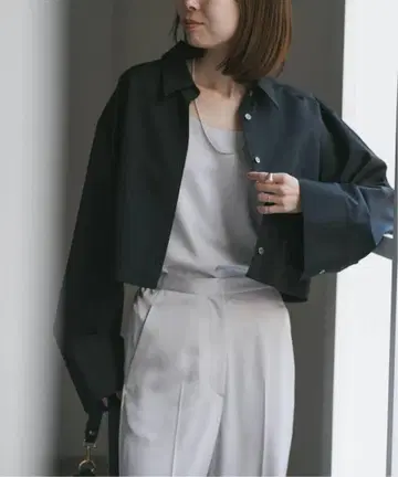 NOBLE 그로그랭 와이드 슬리브 셔츠