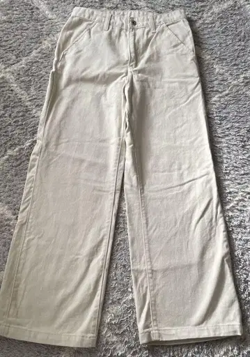 ZARA 화이트 데님 와이드 팬츠 남성용 M US30