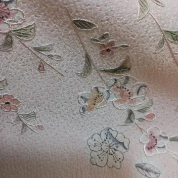 순수 실크 소주 자수 츠지가하나 패턴 늘어뜨린 꽃 부착형 옷감 (594)