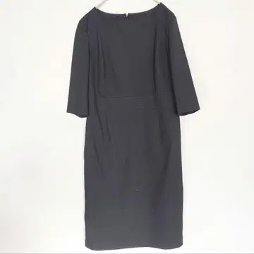 Lands' End 블랙 미디 기장 원피스 9