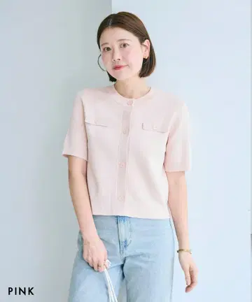 BASEMENTONLINE 하루카 씨 디자인 반팔 가디건