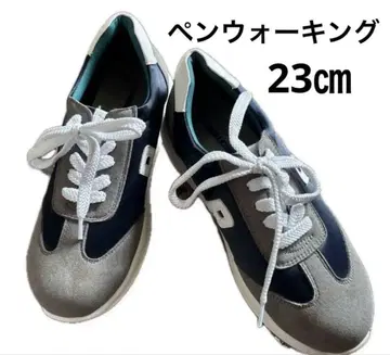 4 펜 워킹 스니커즈 통굽 36 사이즈 네이비 x 그레이 23cm