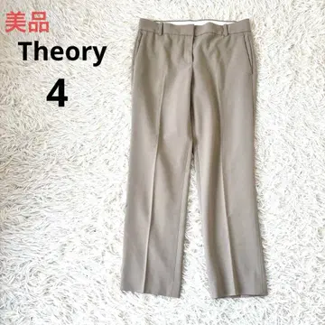 새상품급 Theory 크롭 슬랙스 11호 4 베이지 센터 프레스