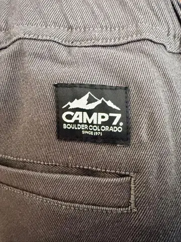 CAMP7 워크 팬츠 그레이 허리밴딩 와이드 클라이밍 팬츠