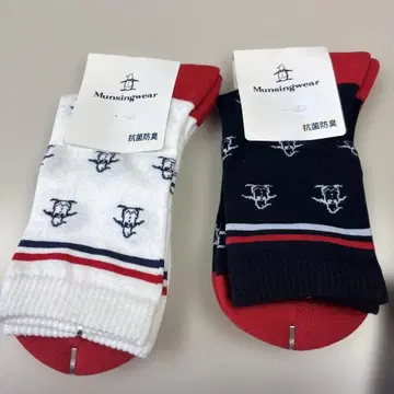 Munsingwear 삭스 2켤레와 니트 모자 세트 여성용