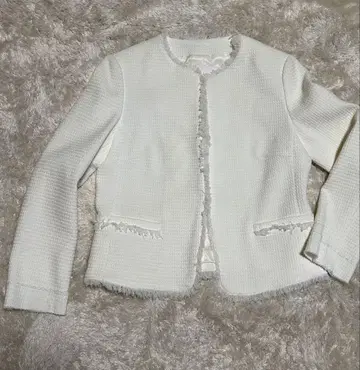 투모로우랜드 BaIIsay 노카라 자켓 프린지 마감