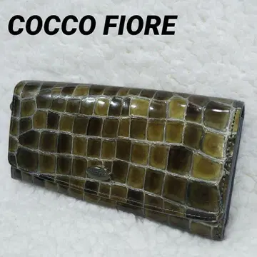 COCCO FIORE 코코피오레 장지갑 그린 카키 여성용
