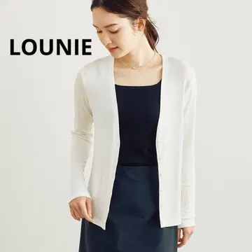 LOUNIE 베어 플라이스 가디건