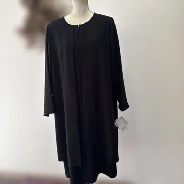 미사용 새상품 블랙 포멀 원피스 프론트 오픈