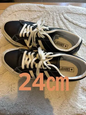 Converse 잭스타 24cm 가죽 스니커즈