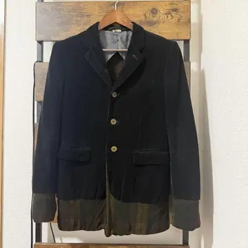 블랙 코듀로이 자켓